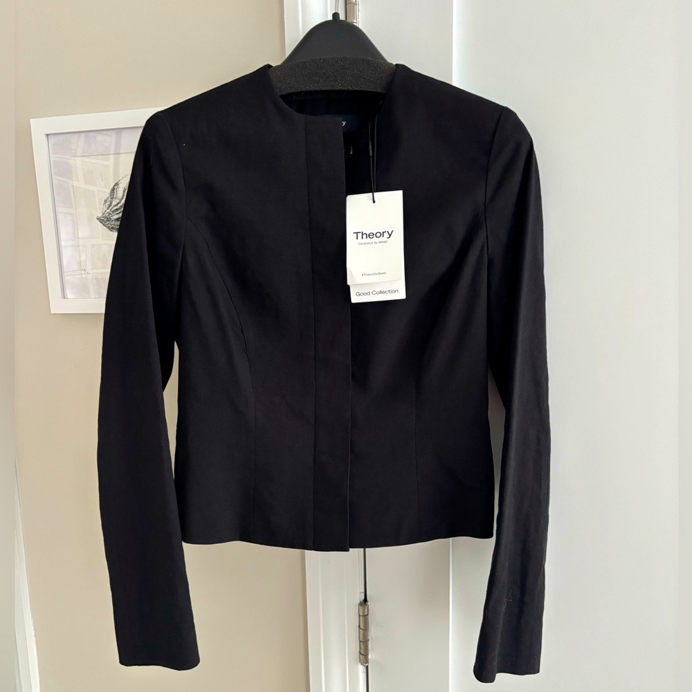 Theory Women's Black Peplum Jacket